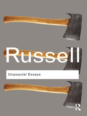 cover image of Unpopular Essays